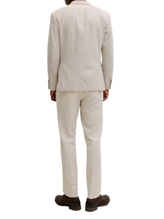 Jack&Jones pantaloni slim uomo misto lino ecrù