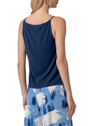 Surkana top donna misto modal blu