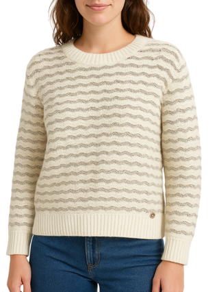 Yes Zee maglia misto lana con dettagli lurex avorio M082-IZ00 0157 YES-ZEE