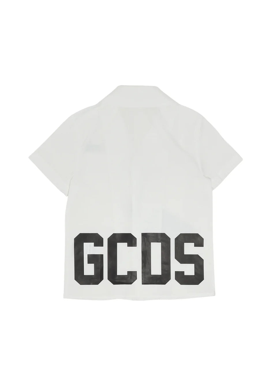 Gcds camicia bambino manica corta bianco