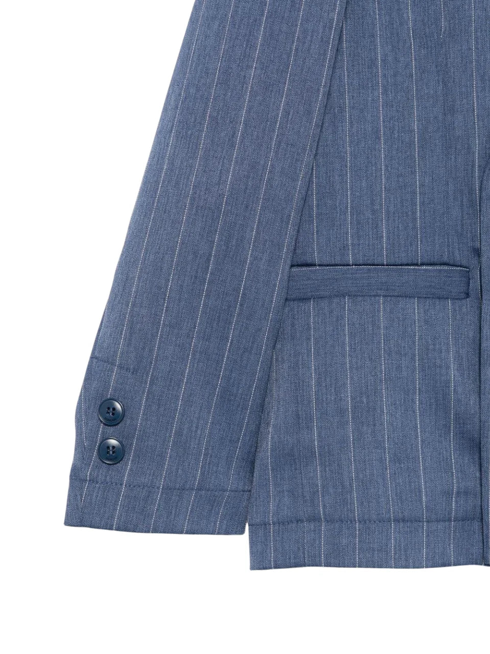 Dondup giacca doppiopetto bambino in fantasia gessata blu