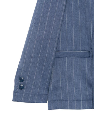 Dondup giacca doppiopetto bambino in fantasia gessata blu