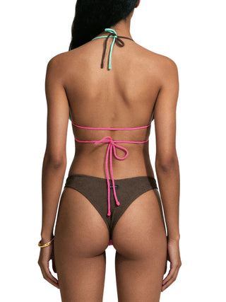 Me Fui bikini triangolo e slip colorblock multicolor