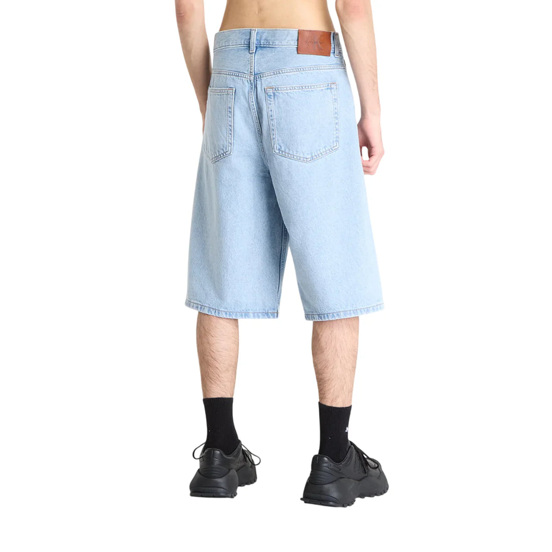 Calvin Klein Jeans bermuda uomo in denim lavaggio blu chiaro