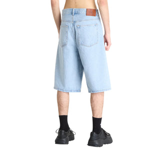Calvin Klein Jeans bermuda uomo in denim lavaggio blu chiaro