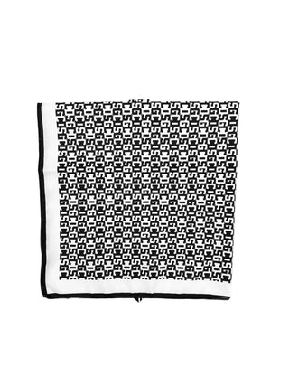 Gcds foulard unisex bambino con logo all over nero bianco
