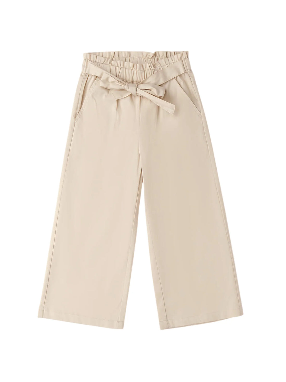 iDo pantaloni bambina wide leg con cintina beige