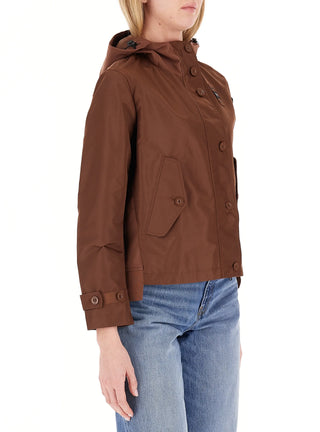 Blauer giubbino leggero Marcella con cappuccio marrone