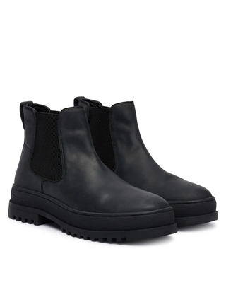 Blauer stivaletti uomo Iuka Chelsea in pelle nero F5IUKA02-LEA BLK BLAUER 