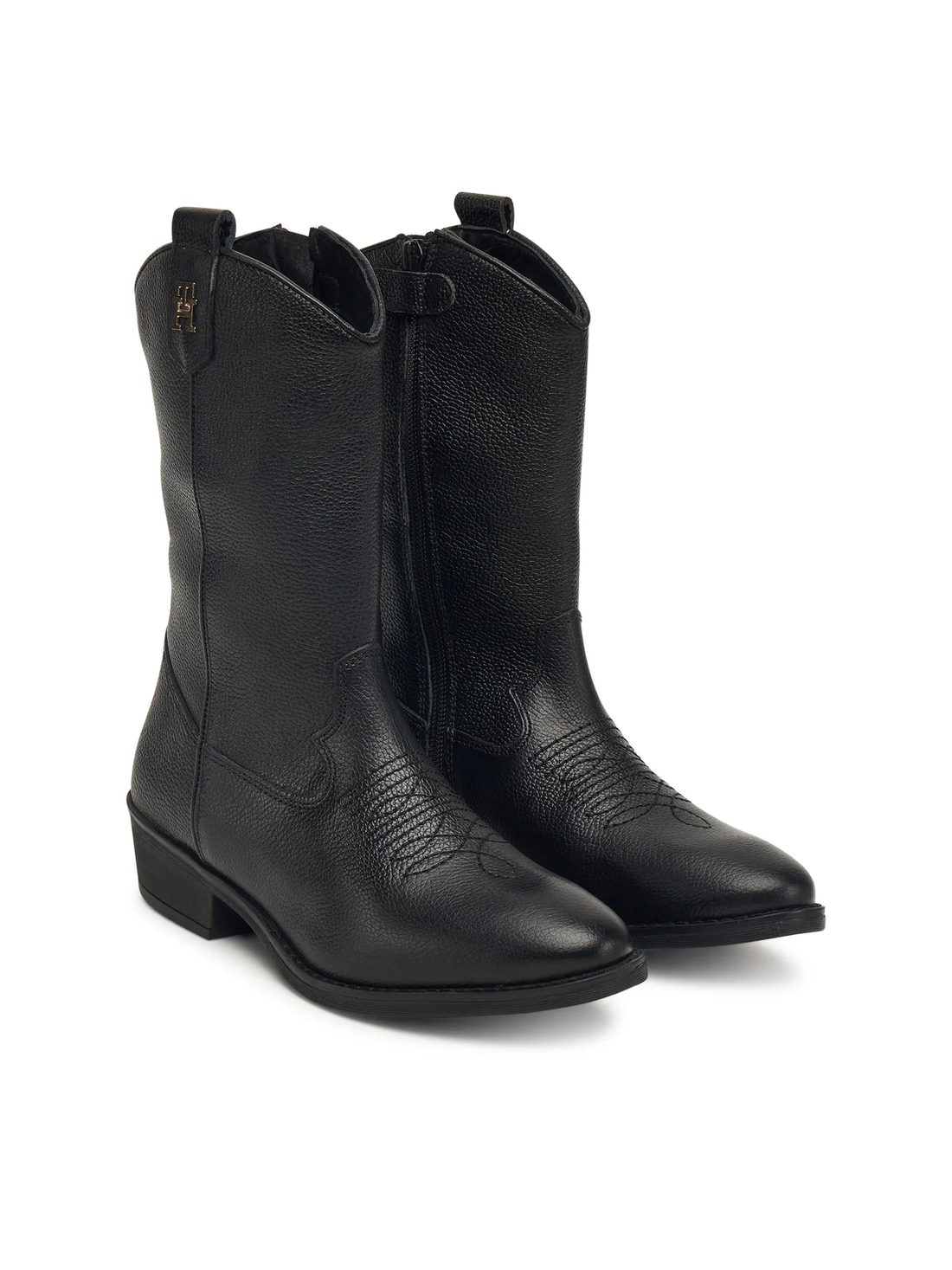 Tommy Hilfiger stivali camperos  bambina in ecopelle nero