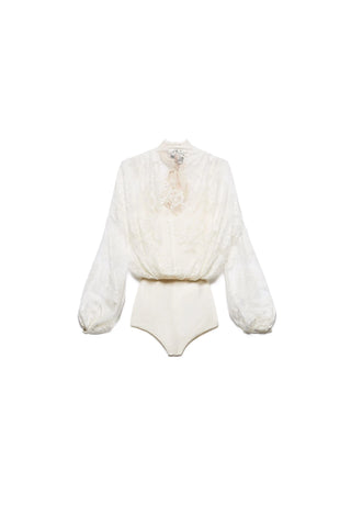 Aniye By body Tamara in pizzo con fusciacca panna