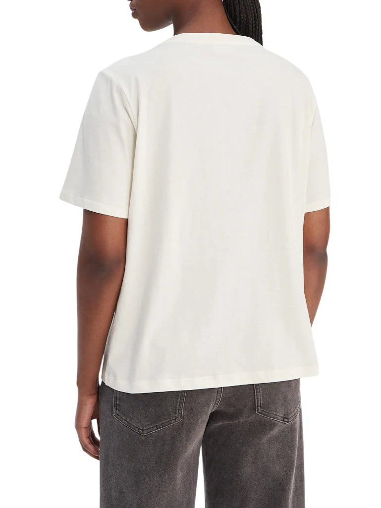 Liu Jo T-shirt manica corta donna con strass panna