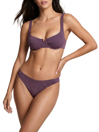 Me Fui slip mare lurex donna borgogna
