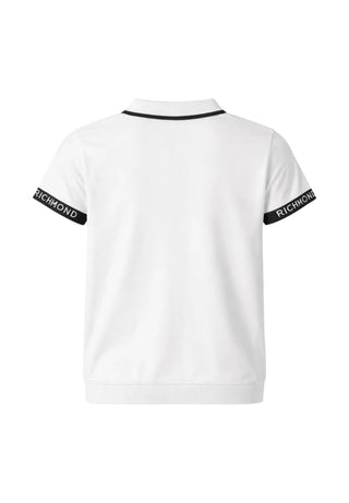 John Richmond polo Diallek manica corta bianco