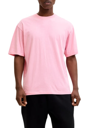Jack&Jones T-shirt basic uomo in cotone rosa