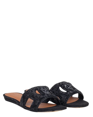 Kurt Geiger ciabatte eleganti Eagle con strass nero