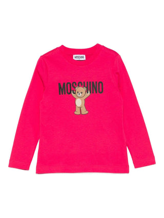 Moschino T-shirt bambina manica lunga fucsia HTO00J-LAA10 50541 MOSCHINO 