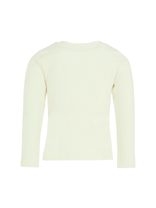 Moschino T-shirt manica lunga bambina con orsetto panna HDO010-LBA11 10063 MOSCHINO