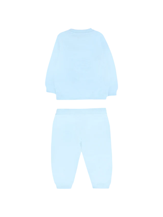 Moschino completo neonato felpa e pantalone celeste MMK05E-LCA40 40304 MOSCHINO