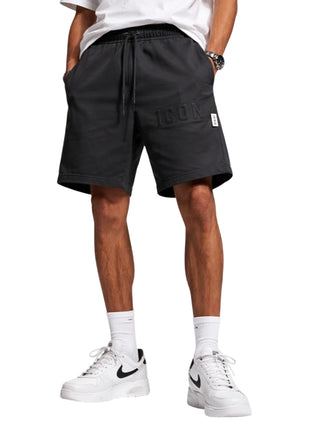 Icon bermuda uomo con logo in rilievo nero