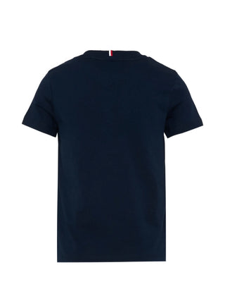 Tommy Hilfiger T-shirt bambino manica corta con logo blu