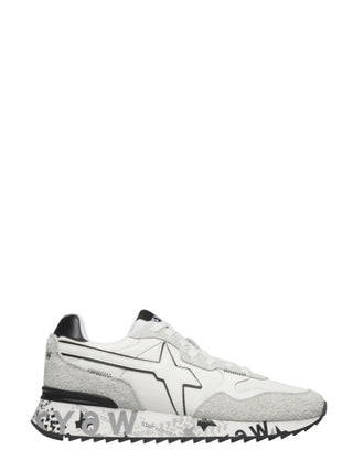 W6yz sneakers uomo Yak in suede e tessuto bianco