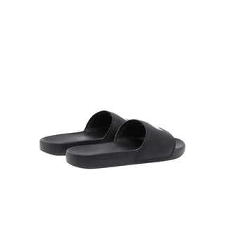 Lacoste ciabatte donna in gomma con coccodrillo iconico nero