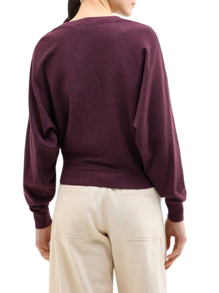 Vero Moda maglia donna in lurex borgogna 10336328 WINETASTING-DTM LUREX VERO MODA