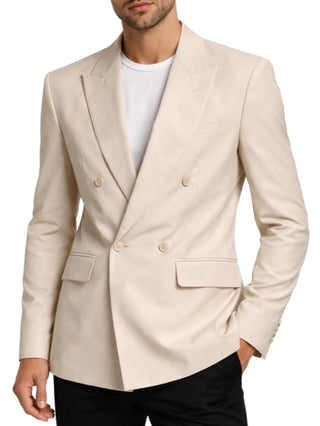 John Richmond giacca blazer doppiopetto Krylara beige chiaro