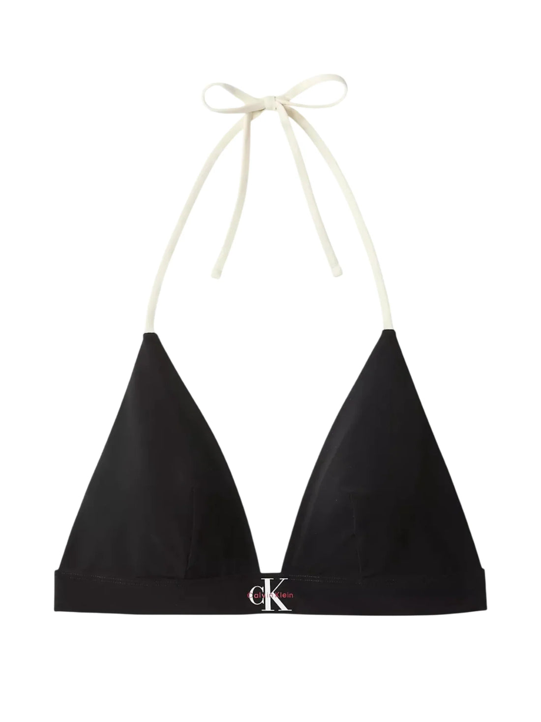 Calvin Klein bikini top triangolo donna con logo nero