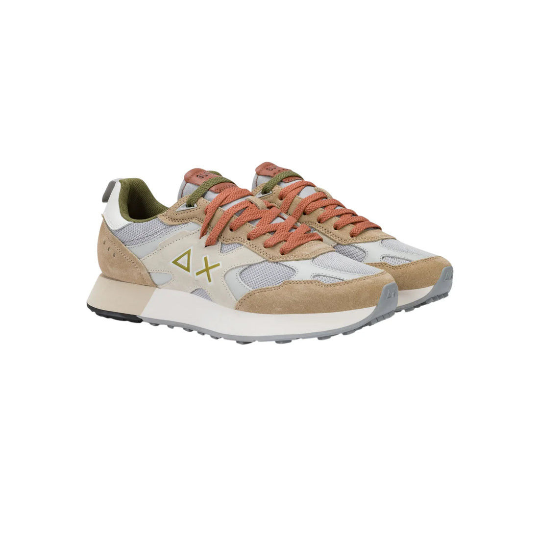 Sun68 sneakers uomo Jaki Outdoor in suede e mesh beige marrone