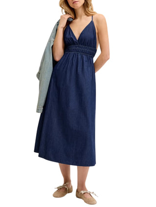 Jjxx abito midi donna in denim Debby lavaggio scuro