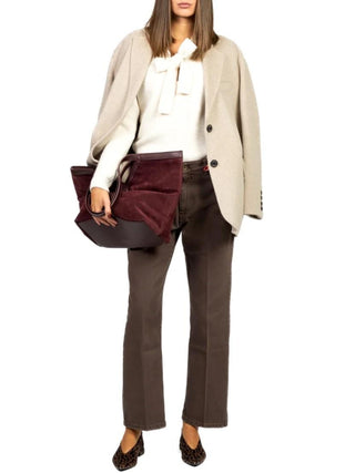 Vicolo cappotto in panno misto lana beige TF0005 BEIGE VICOLO