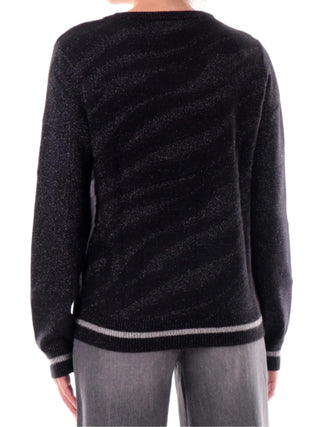 Yez Zee maglia donna in lurex nero M011-BI00 0801 YES-ZEE