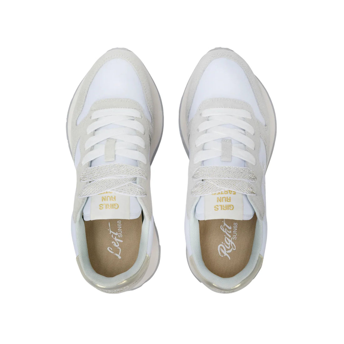 Sun68 sneakers donna Ally Gold Silver bianco