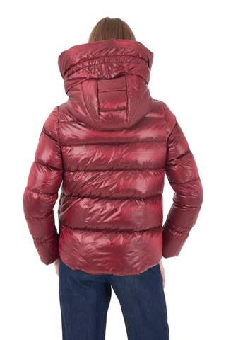 Yes Zee piumino donna in nylon trapuntato rosso J043-O100 0580 YES-ZEE 