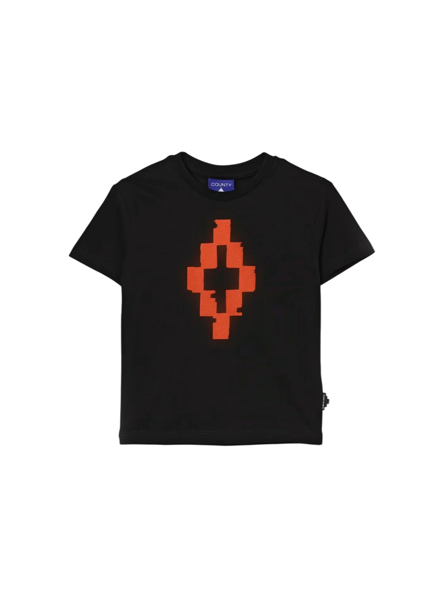 County of Milan T-shirt bambino manica corta stampa iconica nero