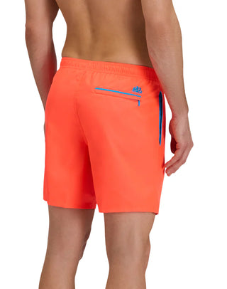 Sundek boxer mare uomo con logo arancio fluo