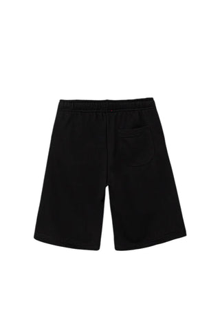 Diesel bermuda bambino in felpa con logo nero