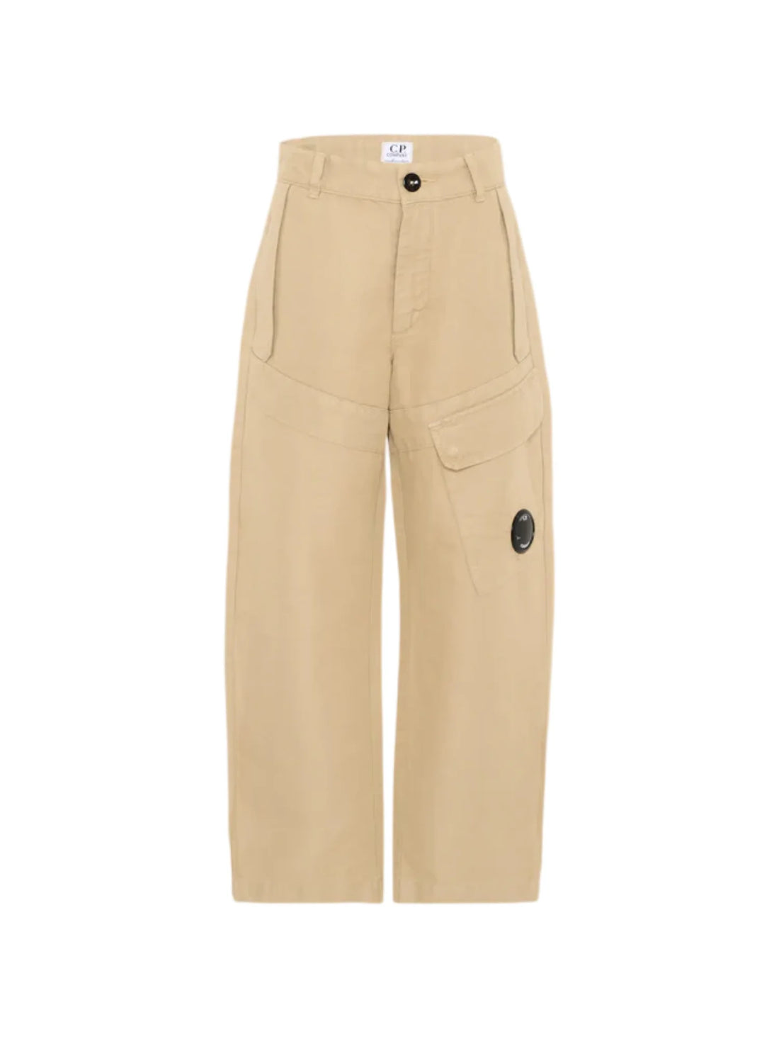 C.P. Company pantaloni cargo bambino misto lino beige