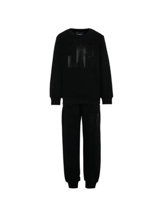 John Richmond completo bambino felpa e pantaloni nero