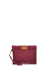 Me Fui pochette donna in rafia crochet prugna