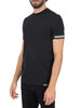 Dsquared2 T-shirt uomo manica corta con fascia logata nero bianco