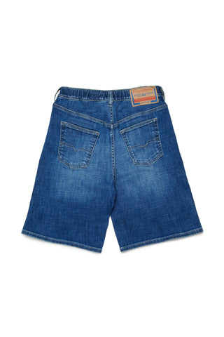Diesel bermuda in denim bambino lavaggio blu