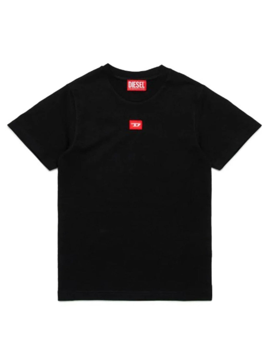 Diesel T-shirt manica corta con patch logato nero