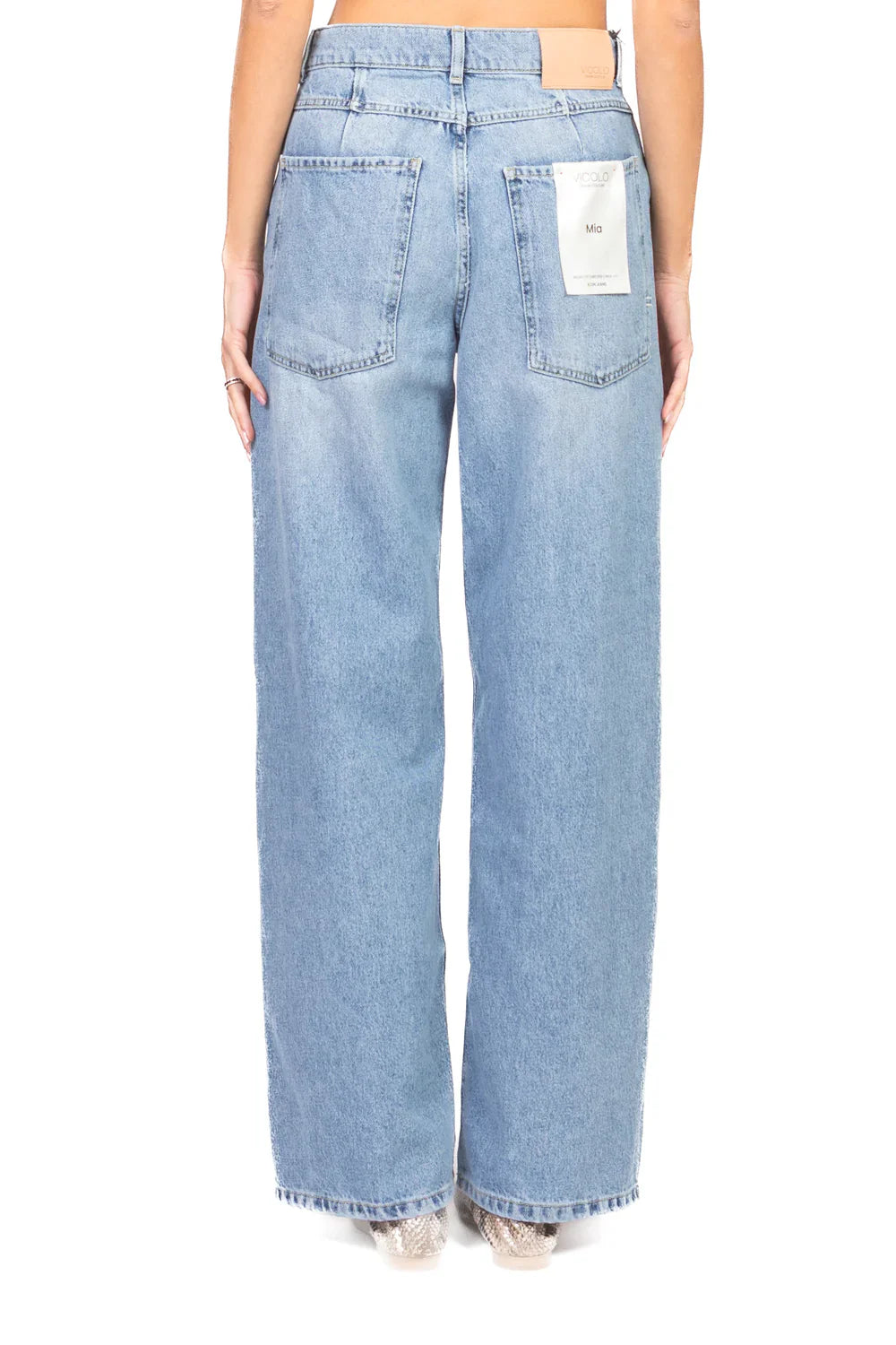 Vicolo jeans wide leg Mia lavaggio blu