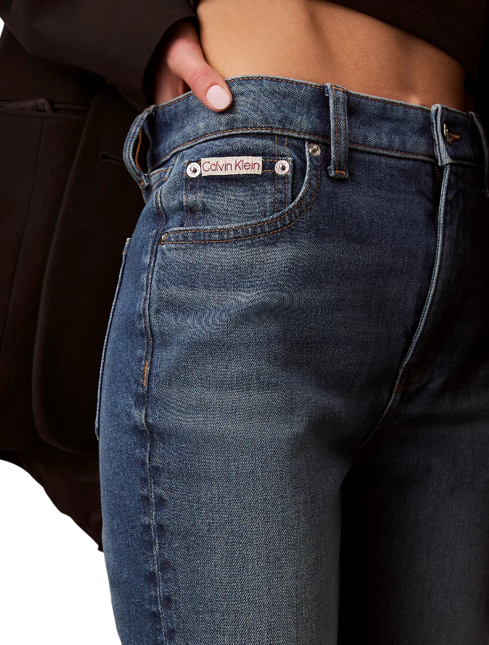 Calvin Klein Jeans jeans donna skinny Boot lavaggio blu