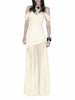Aniye By abito lungo Teodora con trasparenze beige chiaro