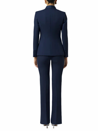 Silence pantaloni a zampa in tessuto tecnico blu