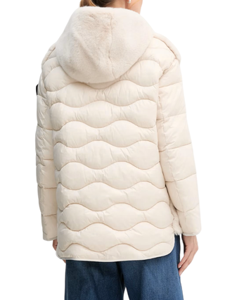 Blauer piumino Estrella in nylon ed ecopelliccia ecrù 25WBLDB02106-006646 907 BLAUER